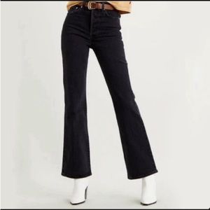 Levi’s red tag 515 black boot cut denim jeans 14 Long